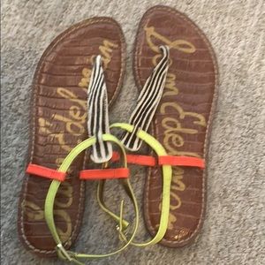 Sam Edelman Zebra and Neon Sandals